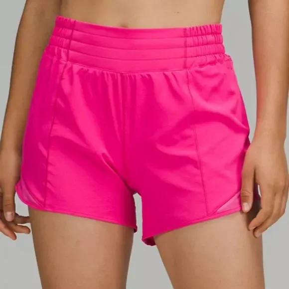 Lululemon Hotty Hot High-Rise Short 4" SONIC PINK  SIZE 4 Running  NWT 2022 - Picture 2 of 5